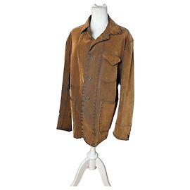 Autre Marque Camicia / Giacca in pelliccia finta / pelle Kansai Yamamoto vintage marrone L