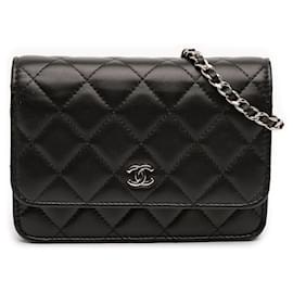 Chanel Mini CC Portafoglio in Pelle di Agnello con Catena
