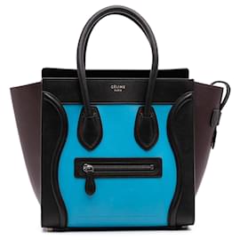 Cabas Luggage de Couro Tricolor Micro da Celine - Céline