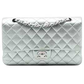Chanel Medium Classic Metallico Pelle di Agnello Doppio Ribaltina