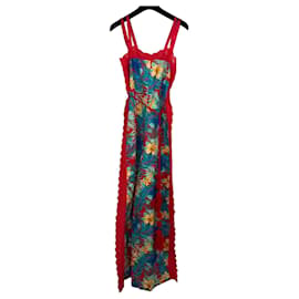 Autre Marque Mono de Estampado Tropical MIGUELINA con Detalles de Encaje