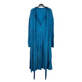 Kleid aus einer Mischung aus Acetat und Seide in Blau von Cedric Charlier - Cédric Charlier