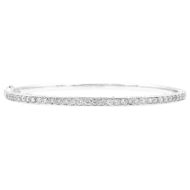 Autre Marque Pulseira de bangles, ouro branco e diamantes.