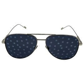 Gafas de sol aviador Super Stars de titanio plateado Saint Laurent