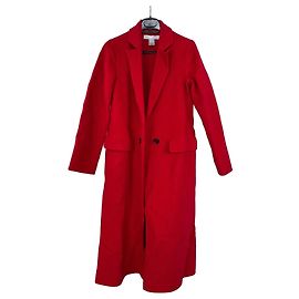 Roter Woll-Kaschmir-Mantel von Oscar de la Renta