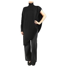 Schwarzer asymmetrischer Wollpullover - Größe UK 10 - Alaïa