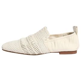 Céline Scarpe flat in pelle intrecciata bianca - taglia EU 37,5