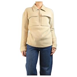 Neutrales Halb-Zip-Pullover mit Taschen - Größe S - Autre Marque