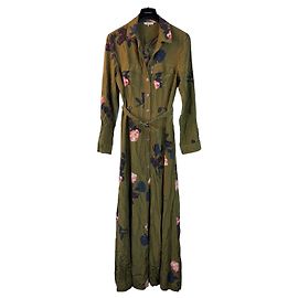 Ganni Maxikleid aus Seide mit Blumenmuster