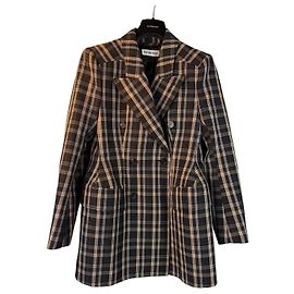 Blazer in Lana a Quadri Balenciaga
