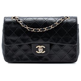 Chanel Nero Piccolo Classico in Pelle di Agnello Doppio Flap