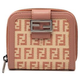 Portefeuille compact bifold en toile Zucchino beige Louis Vuitton