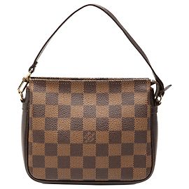 Trousse Pochette Damier Ébène Marron Louis Vuitton