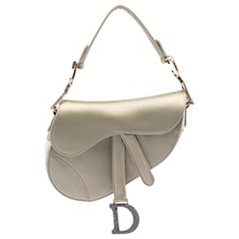 Borsa Saddle Mini in satin dorato con cristalli decorativi Dior