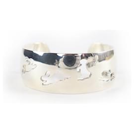 Pulseira de prata 925 com motivo de coelho Hermès