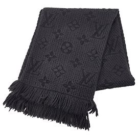 Sciarpa Logomania in Lana e Seta Monogramma Louis Vuitton