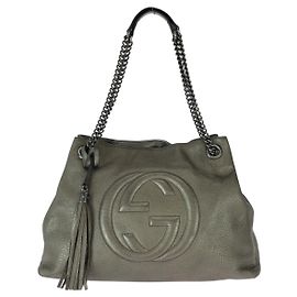 Bolso tote de cuero con borlas Gucci Soho