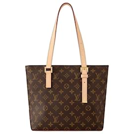 Borsa Louis Vuitton Piano Tela Monogramma Marrone