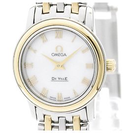 Reloj de Dama OMEGA De Ville Prestige MOP en Oro de 18K y Acero Cuarzo