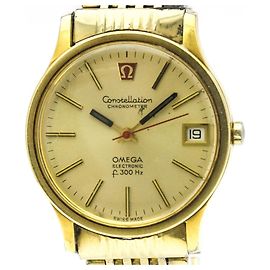 Omega Constellation Electronic f300Hz Gold Plated Quartz Watch 198.0003