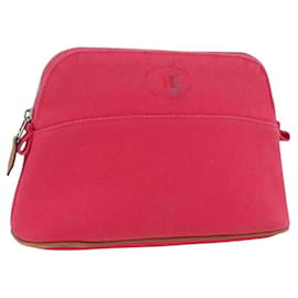 Pochette HERMES Bolide MM in tela rossa argento autentica ka3522 - Hermès