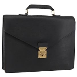 LOUIS VUITTON Epi Serviette Conseiller Borsa Business Nera M54422 LV Auth BA11719
