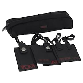 TUMI Pochette Étiquette en Cuir Nylon 6 Set Noir Auth am10927 - Autre Marque