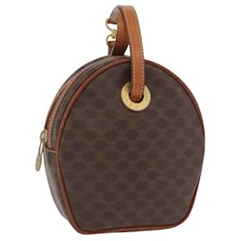 Céline Borsa a Spalla in Tela Macadam CELINE in Pelle PVC Marrone Oro Auth ka3558A