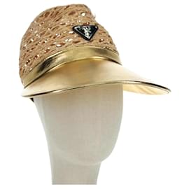 Cappello PRADA Raffia S Beige 1HC225 Auth BAZ670M - Prada