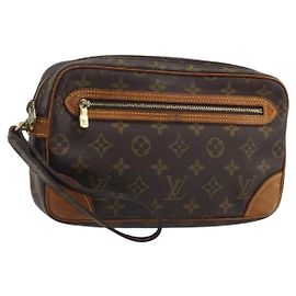 LOUIS VUITTON Clutch Marly Dragonne GM Monogram M51825 LV Auth BA11533
