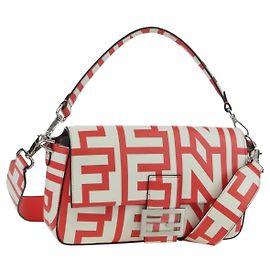 Collaborazione FENDI Marc Jacobs Mamma Baguette Pelle 2way Rossa Auth BAZ729SAM
