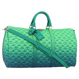 LOUIS VUITTON Illusion Keepall Bandouliere 50 Borsa Verde M59712 LV Auth yk20200SM