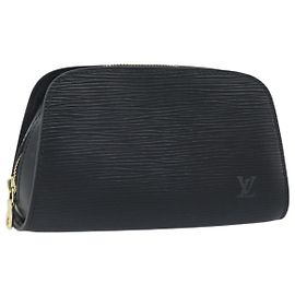 LOUIS VUITTON Pochette Dauphine PM Epi Nera M48442 LV Auth YKZ246