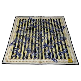 Vintage Fendi Scarf Striped Yellow Black
