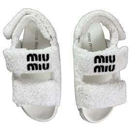 Sandali Miu Miu in spugna bianca