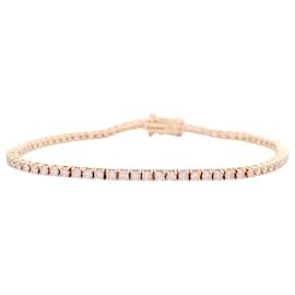 Autre Marque Bracciale linea, oro rosa e diamanti.