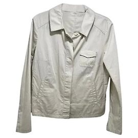 Trench Prada Beige in Cotone Taglia 46 IT