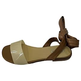 Pinko Borges leather sandals beige