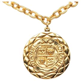 Collana Medaglione Leone Placcato Oro Chanel
