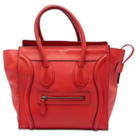 Borsa da viaggio Celine in micro pelle arancione - Céline