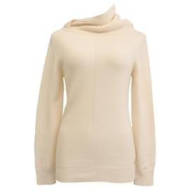 Suéter de cuello alto de cachemira crema Hermès