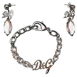 Raffinata parure DOLCE & GABBANA bracciale orecchini con cristalli