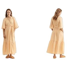 Vestido Audacieuse de lino naranja Eres