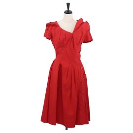 LOUIS VUITTON Mono de Algodón Rojo LV Auth 167171A