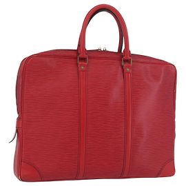LOUIS VUITTON Epi Porta Documenti da Viaggio Borsa Business Rossa M54477 LV Auth BAZ449