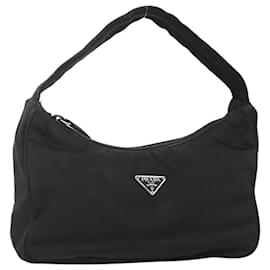 Pochette in nylon nero e argento PRADA Auth ARZ818 - Prada