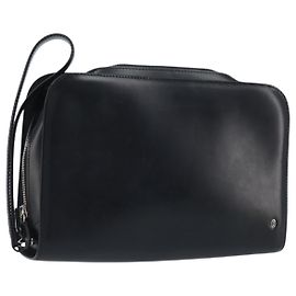 Cartier Borsa Clutch Pasha in Pelle Argento Nero Auth am11169A
