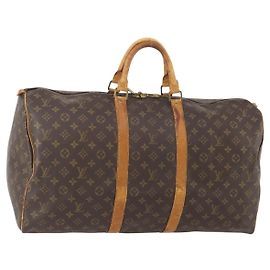 LOUIS VUITTON Borsa Boston Monogram Keepall 55 M41424 Auth LV YKZ276