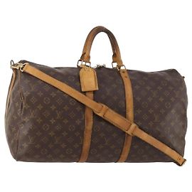 LOUIS VUITTON Monogram Keepall Bandouliere 55 Bolsa Boston M41414 LV Auth BA11072