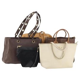 Borsa Salvatore Ferragamo Etro Loewe in PVC e pelle scamosciata 5 pezzi nera Auth 155799